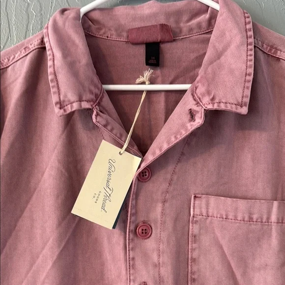 Universal Thread Pink Corduroy Jumpsuit Relaxed Fit - Picture 4 of 9